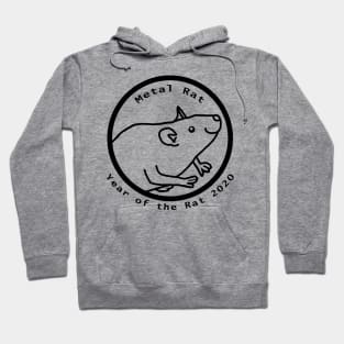 Portrait of a Metal Rat 2020 Outline Hoodie